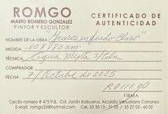 Spectacular Large Size Original Painting by Mexican Contemporary Master ROMGO