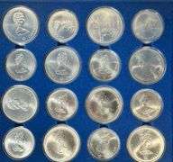 Superb Gem BU 28-pc 1976 Canadian Olympic Silver Coins in custom box