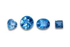 Bright Blue Topaz - Lot of 4