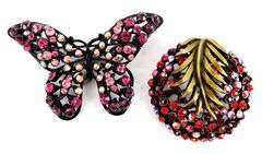 2 Signed Vintage Rhinestone Pins