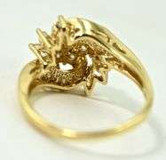 Glittering 18K Yellow Gold Diamond Cluster Ring