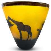 African Landscape by Correia Art Glass,