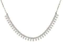 New 4.50ctw Round Diamond Double Drop Station Necklace in 14K