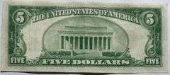 $5 1928 B Numerical Series  Very Near Unc Gold Payable Note