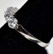 CZ Gemstone Ring in Sterling Silver