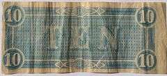 $ 10 Feb 17 1864 Series CSA Note