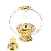 Metal Incense Burner with Handles and Ash Tray