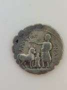 81BC Roman Republic A. Postumius, AR Serrate Denarius