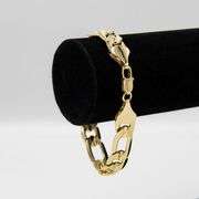 Sharp 35 Gram 14 Kt Italian Gold Plate Figaro Link Bracelet