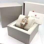 Michele Deco Madison Mid 31mm  2-Tone Diamond Dial Quartz Watch