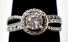 CZ Gemstone Ring in Sterling Silver