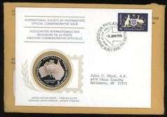 5 Different 1976 Internation Society of Postmasters Silver Medallic First Day Covers in Original Env