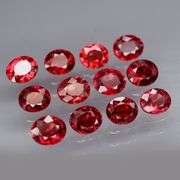 Top cherry red! 7.80ct natural set of Rhodolite Garnets!