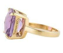 Tiffany & Co. 10.50ct Cushion Amethyst Solitaire Sparkler Ring in 18K