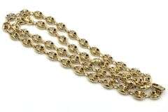 14kt Yellow gold Puffed Gucci style chain necklace