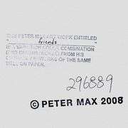 One-of-a-kind Mixed Media, Hand Signed by Peter Max Peter Max Friends