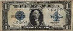 Last Large Size 1923 US $1 Silver Certificate