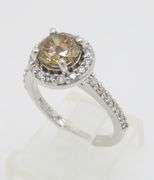 1.49CTW Chocolate Diamond Halo Ring