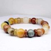 Real! 170.42ct multi-color Burmese Jade bracelet!!!