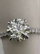 CERTIFIED BRAND NEW LADIES DIAMOND ENGAGEMENT RING. 14K WHITE GOLD 3.25 CATAR TOTAL
