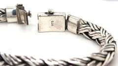925 Sterling silver heavy braided bracelet