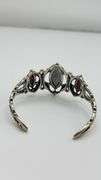 925 Vintage Sterling Silver Carolyn Pollack Relios With Rhodochrosite And Turquoise Inlay Cuff Brace