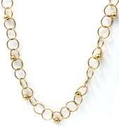14kt Yellow gold circle link chain necklace