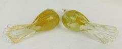 Pair of 6 Inch Vintage Murano Doves