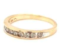 10kt Yellow gold diamond band