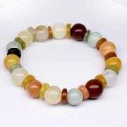 Real! 156.45ct multi-color Burmese Jade bracelet!!!