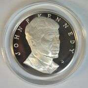 The John F. Kennedy Memorial Medal Proof in pure Sterling Silver