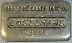 Vintage Engelhard .999 Fine Silver 10 Tory Oz bar. Unique Serial #