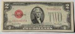 1928 G Uncirculated $2 Red Seal US Note.