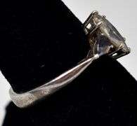 CZ Gemstone and Amethyst Gemstone Ring in Sterling Silver