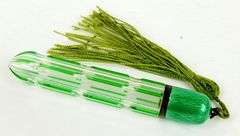 Antique Uranium Glass & Guilloche Scent Bottle