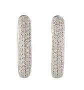 0.70ctw Pave Diamond Huggie Hoop Earrings in 14K