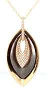 Frederic Sage Black Mop with Pave Diamond Pendant on Chain