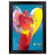 Red Angel with Heart by Peter Max