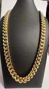 Huge Limited 148.3 Grams MLB 14 Kt Gold Plated Curb Link Necklace