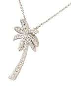 Tiffany & Co. 0.25ctw Diamond Palm Tree Pendant Necklace in Platinum