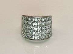 Sparkling 9.5  Ctw Lab Simulated Diamond Ring
