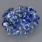 Diamond cut! 2.20ct top blue sapphire set! Heated only!