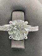 CERTIFIED 14K WHITE GOLD DIAMOND ENGAGEMENT RING. 2.75 CARATS