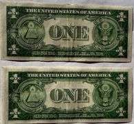 Two Consecutive $1 1935 A Unc Silver Certificates.