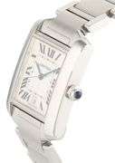 Cartier Tank Francaise 2302, 28 X 32mm, Silver Dial, Stainless Steel Watch