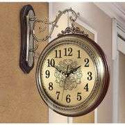 Large European Double-Sided Wall Clock