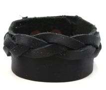 Group lot of 6 leather bracelets