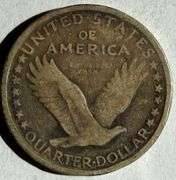 1917 D Type One Standing Liberty Quarter