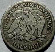 1876 S Seated Half