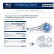 18K WHITE GOLD UNHEATED BLUE SAPPHIRE AND DIAMOND RING 3.11 C.T.W., GIA CERTIFIED